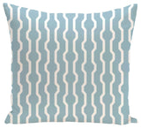 Nuts And Bolts, Decorative Geometric Print Pillow, Light Blue, 20"x20"