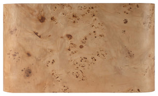 Cora 3 Drawer Burl Wood Curved Chest