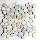 Super White Moon Stone Penny Round Mosaic Tile - Hand-Sorted for Bathroom