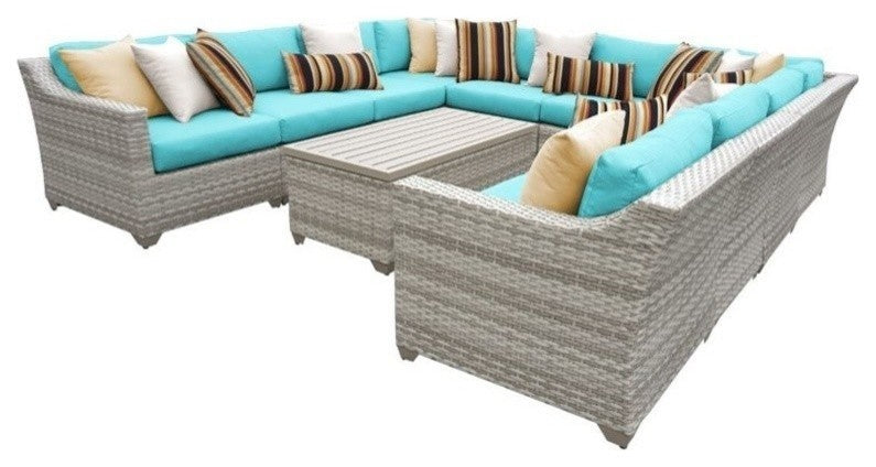 Fairmont 11 Piece Outdoor Wicker Patio Furniture Set 11a