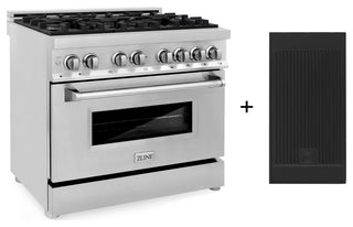 ZLINE 36" Dual Fuel Range With Griddle, Stainless Steel