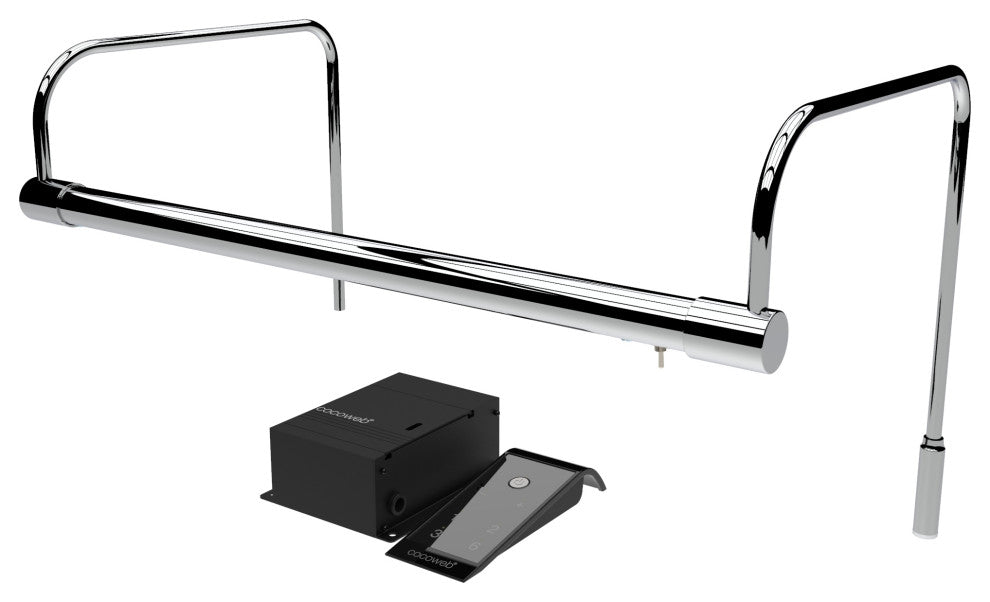 16" Tru-Slim Picture Light, Chrome With Hard Wire Kit and Remote