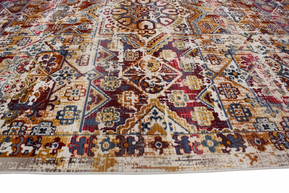Noori Rug Latif Tracey Ivory/Rust Rug