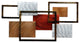 Contemporary Home Decor 'Framed Array III' - Stainless Steel Abstract Steel Art