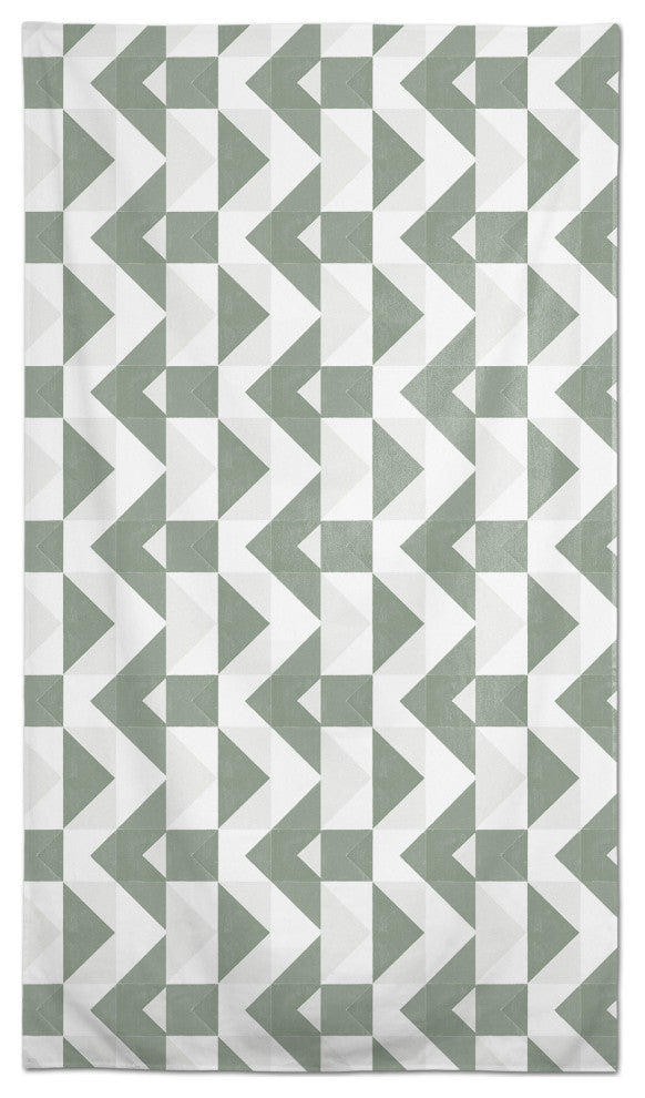 Geo Block Green 58 x 102 Outdoor Tablecloth