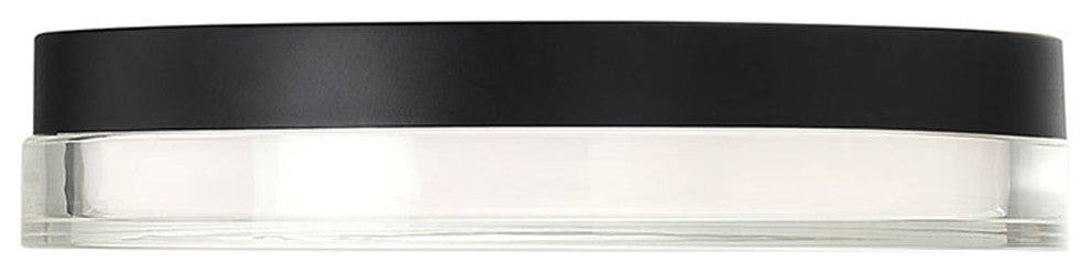 Dot 12" LED Round Flush Mount 3500K, Black