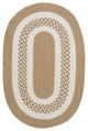 Colonial Mills Flowers Bay FB91 Cuban Sand Indoor/Outdoor Area Rug, Oval 2'x3'