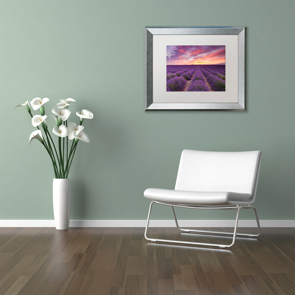 Michael Blanchette Photography 'Lavender Sunrise' Matted Framed Art, 20x16