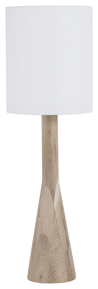 Modern Raw Oak Table Lamp