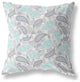20" Gray Turquoise Boho Paisley Indoor Outdoor Throw Pillow
