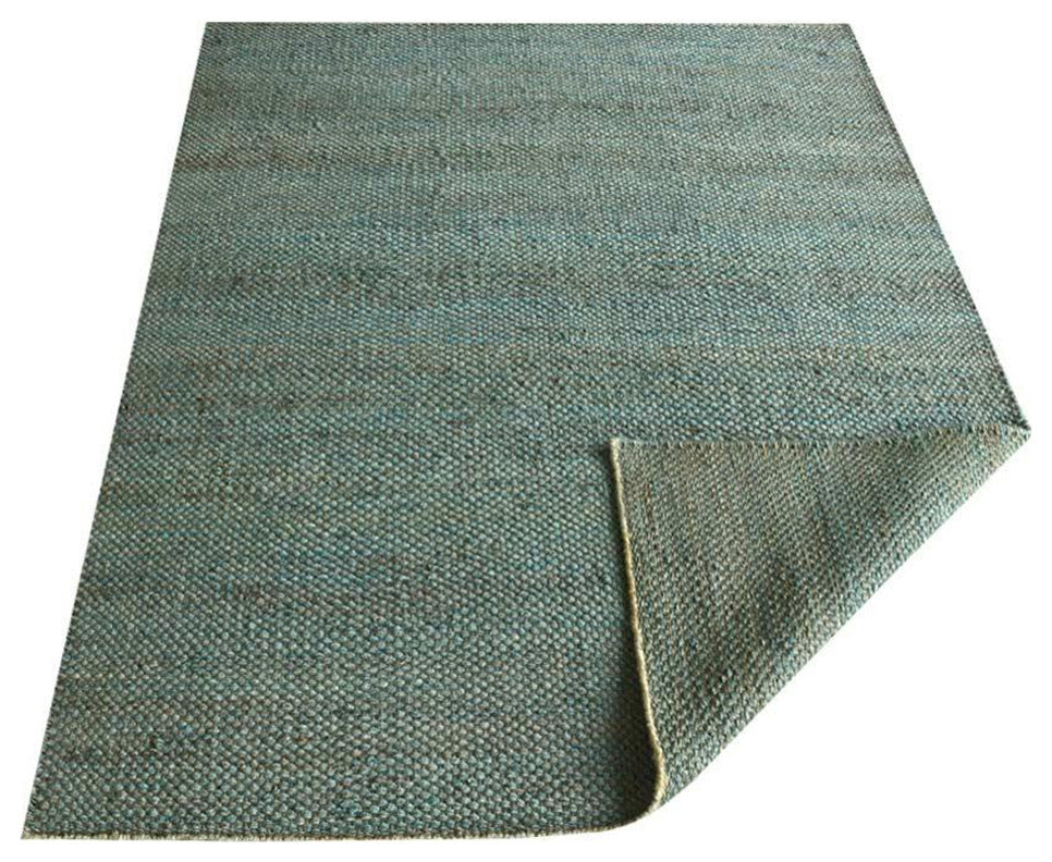 HAND WOVEN JUTE ECO-FRIENDLY SOLID AREA RUGS , Green, Solid, Outdoor Indoor