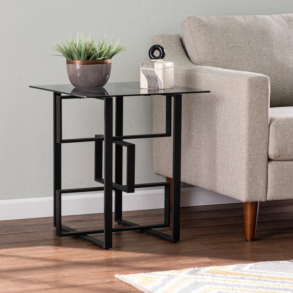 Thetford Glass-Top Accent Table
