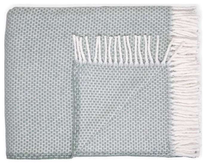 Soft Sage Links Pattern Throw Blanket
