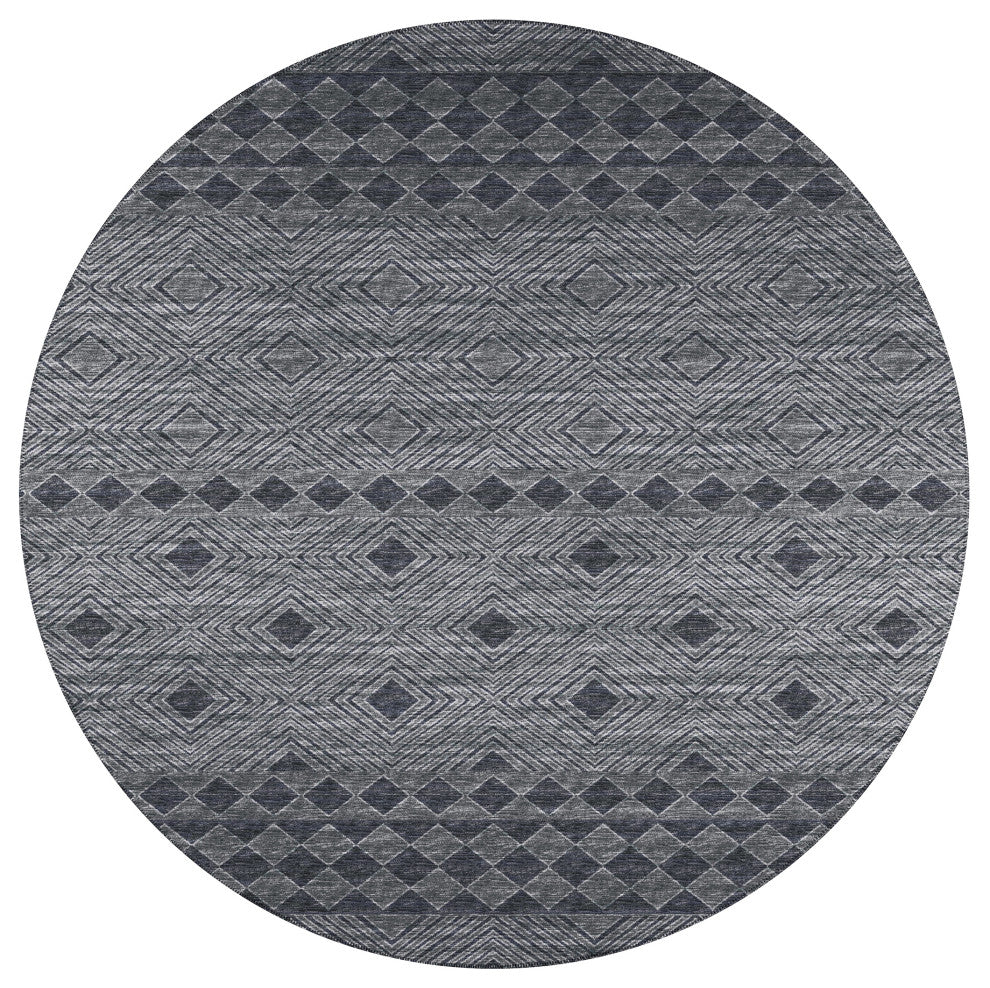 Indoor/Outdoor Sedona SN1 Midnight Machine Washable 10' x 10' Round Rug