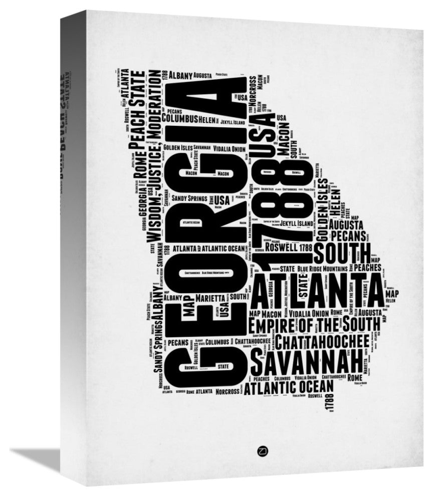 "Georgia Word Cloud 2" Fine Art Print