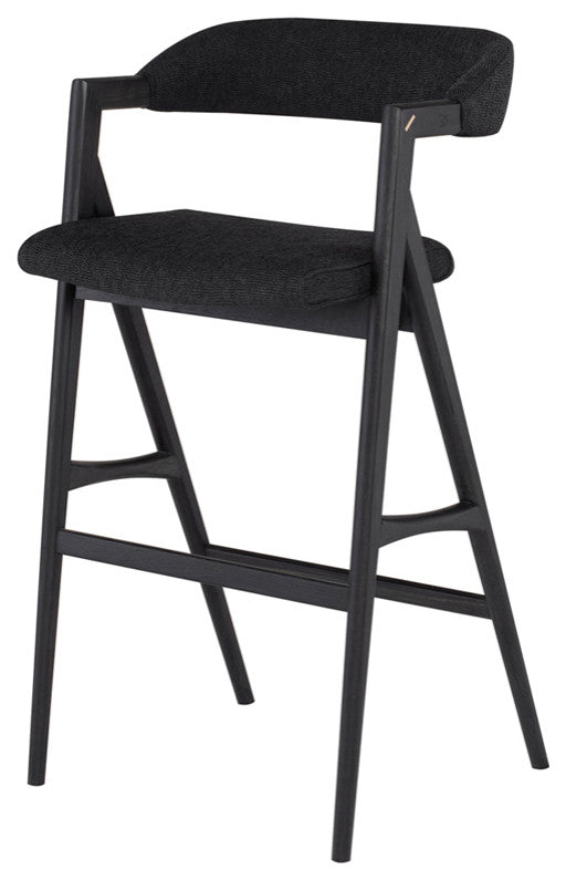 Anita Activated Charcoal Fabric Bar Stool