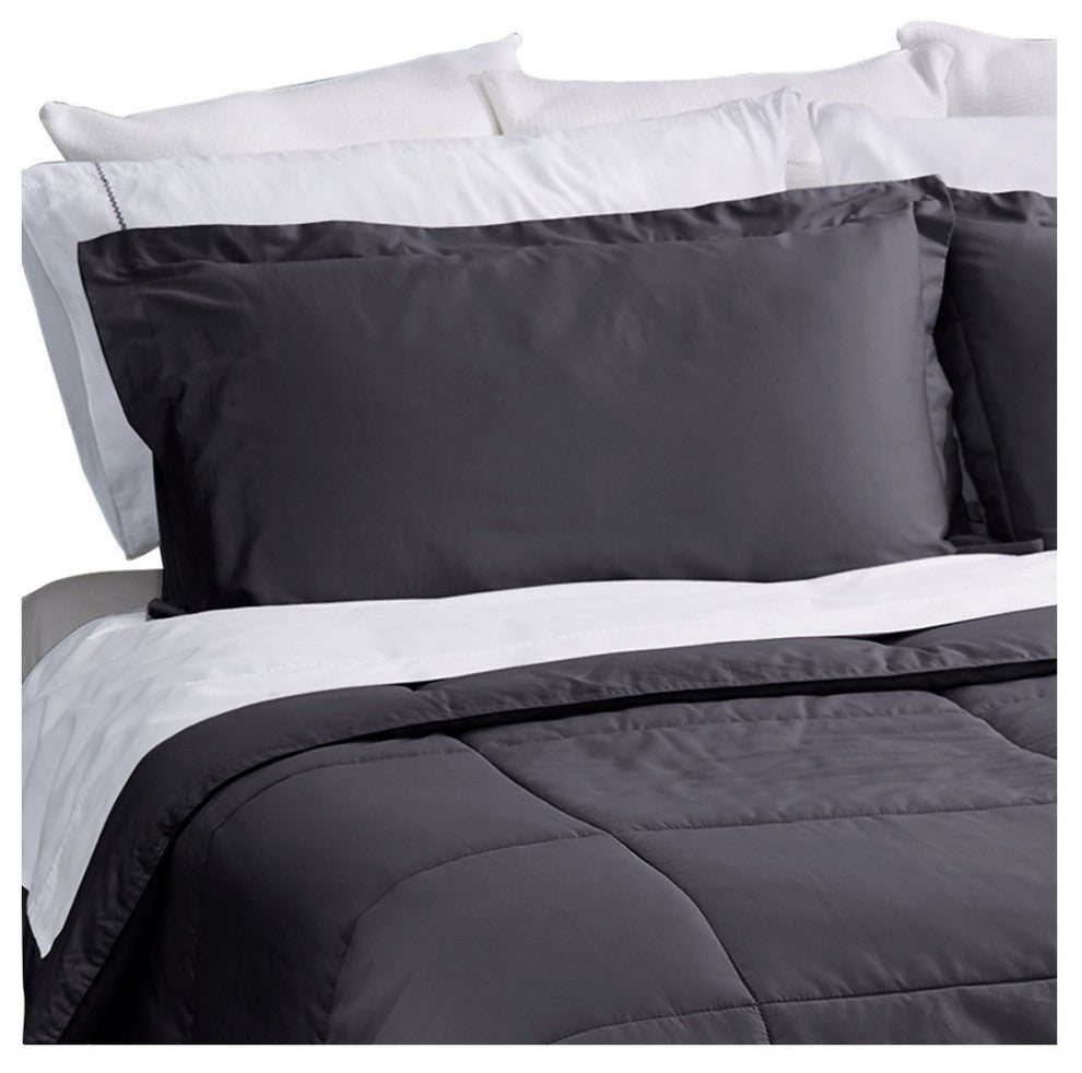 Easy Bed Making Down Alternative Comforter King, Graphite