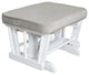 Sleigh Glider with Ottoman, White