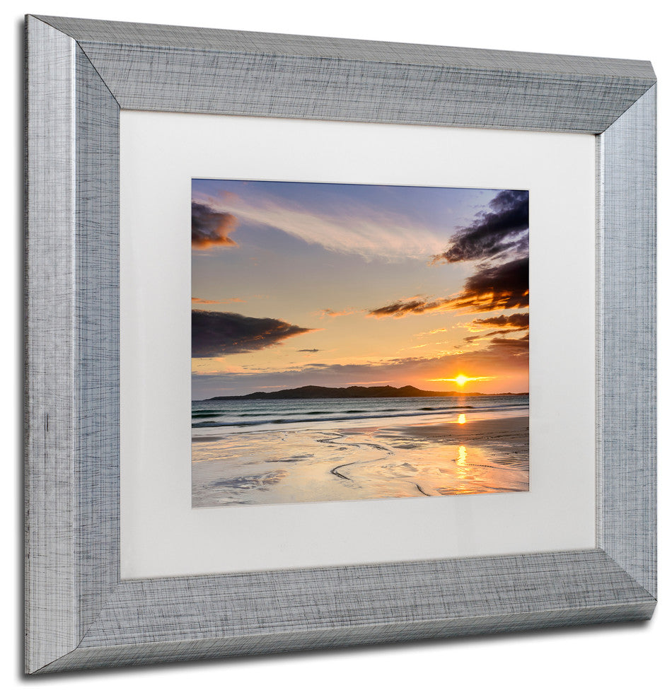 Michael Blanchette 'Patterns in Sand' Art, Silver Frame, White Mat, 14x11