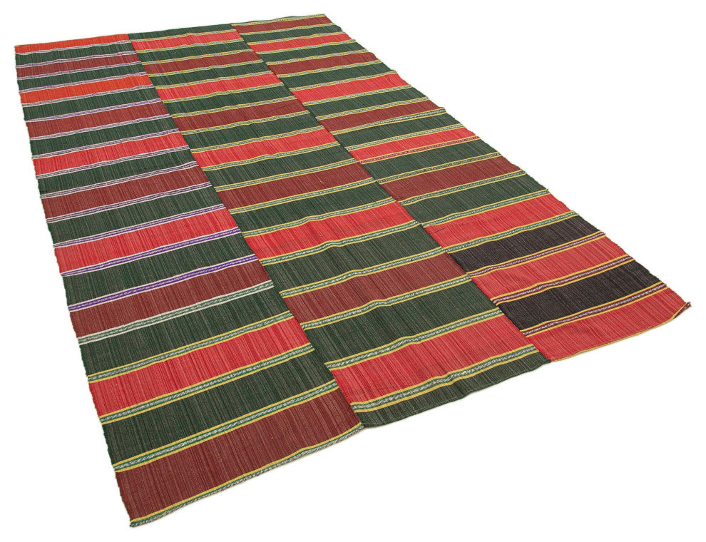 Rug N Carpet - Hand-knotted Turkish 5' 8'' x 9' 2'' Contemporary Wool Kilim Rug