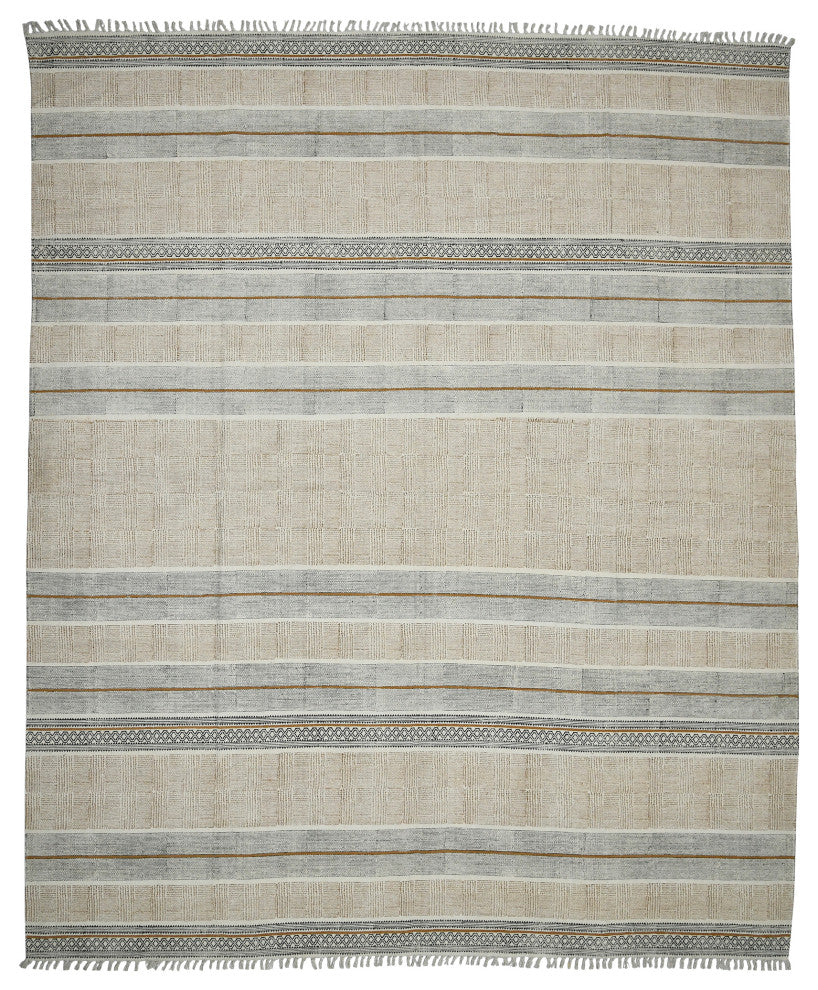 DUNE Briel Area Rug, Brown, 5' x 7'6", Geometric