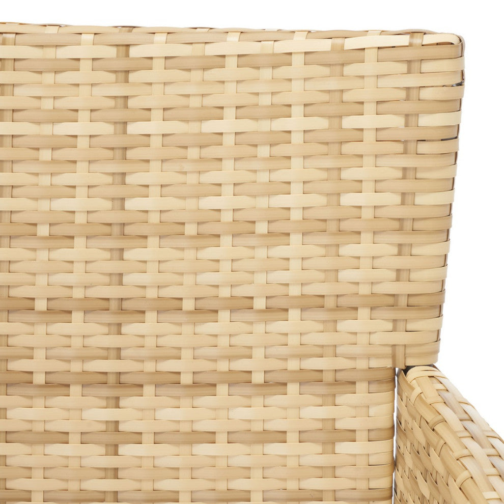 Safavieh Outdoor Viora Loveseat Natural/White Cushion