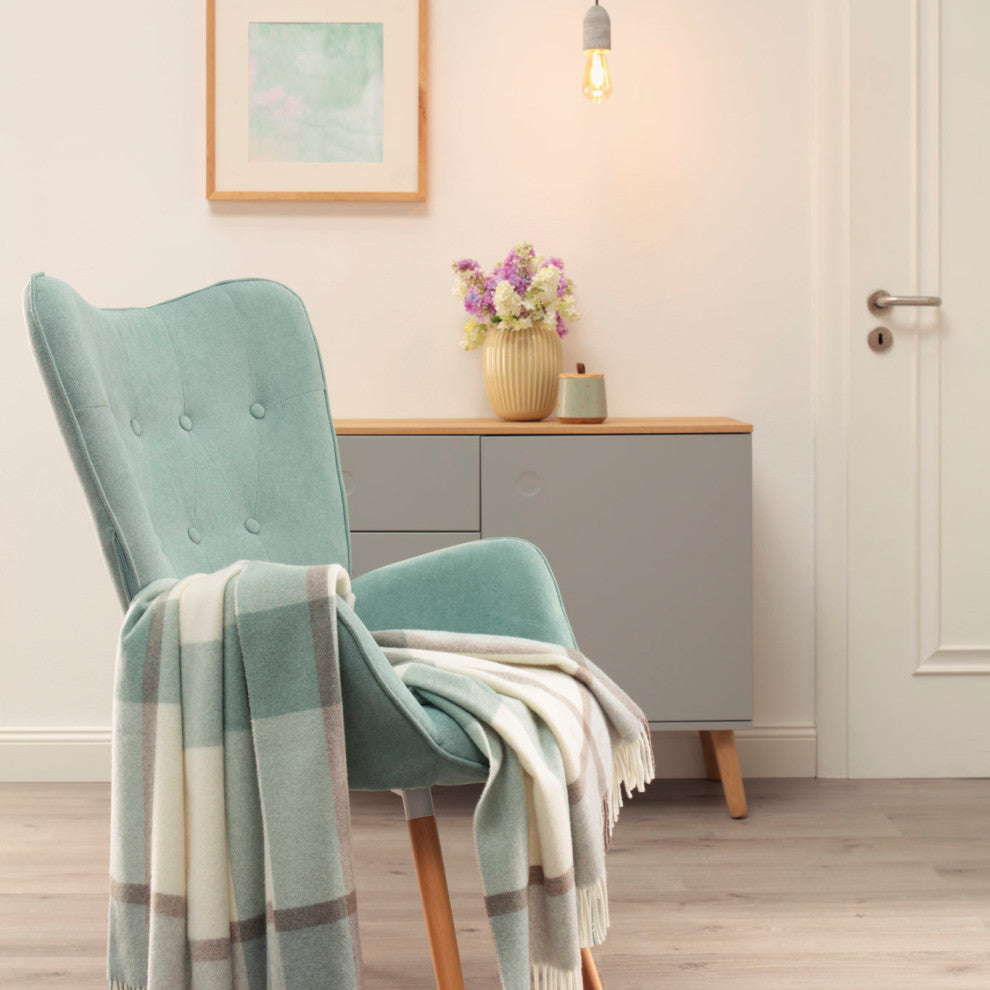Bergamo Green Wool Throw