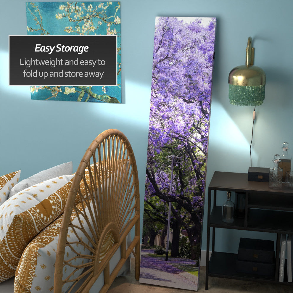6' Tall Double Sided Lavender Road Canvas Room Divider