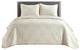 Valentine 3 Piece Quilt Set, Ivory, Queen