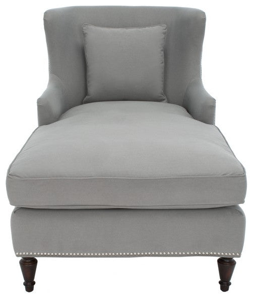 Safavieh Jamie Upholstered Chaise Lounge Granite
