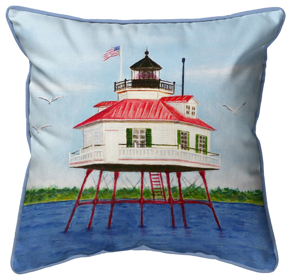 Drum Point Lighthouse Large Indoor/Outdoor Pillow 18x18