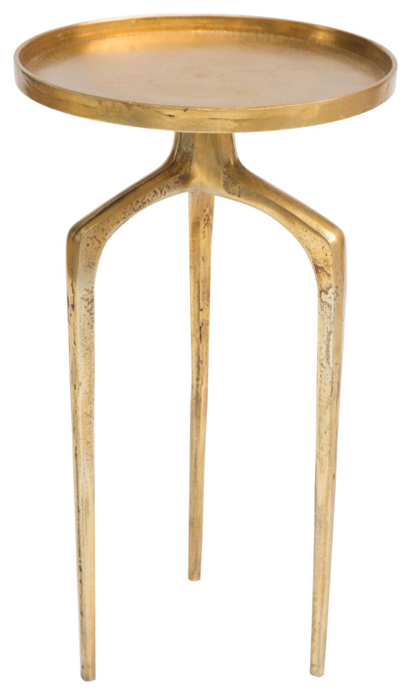 Set of 2 Como Accent Tables Antique Gold