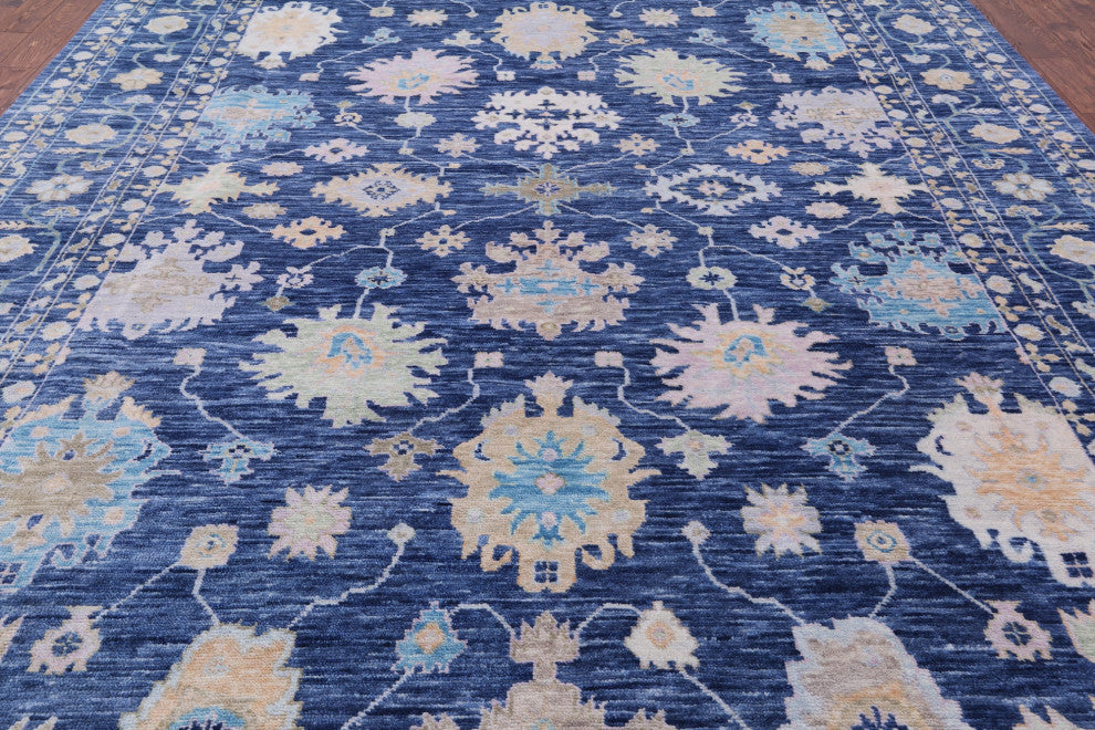 10' 4" X 13' 11" Handmade Turkish Oushak Wool Rug - Q13370