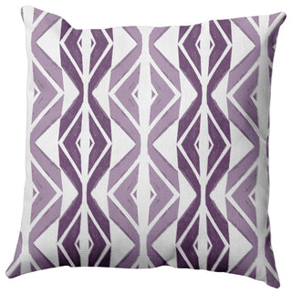 Diamond Graffiti Outdoor Pillow, Purple, 16"x16"