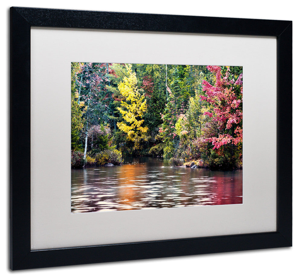 'Adirondacks' Matted Framed Canvas Art by David Ayash