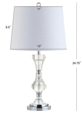 Riley 25" Crystal Table Lamp, Clear