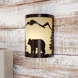 Yosemite 8" Wall Sconce Light, Bear