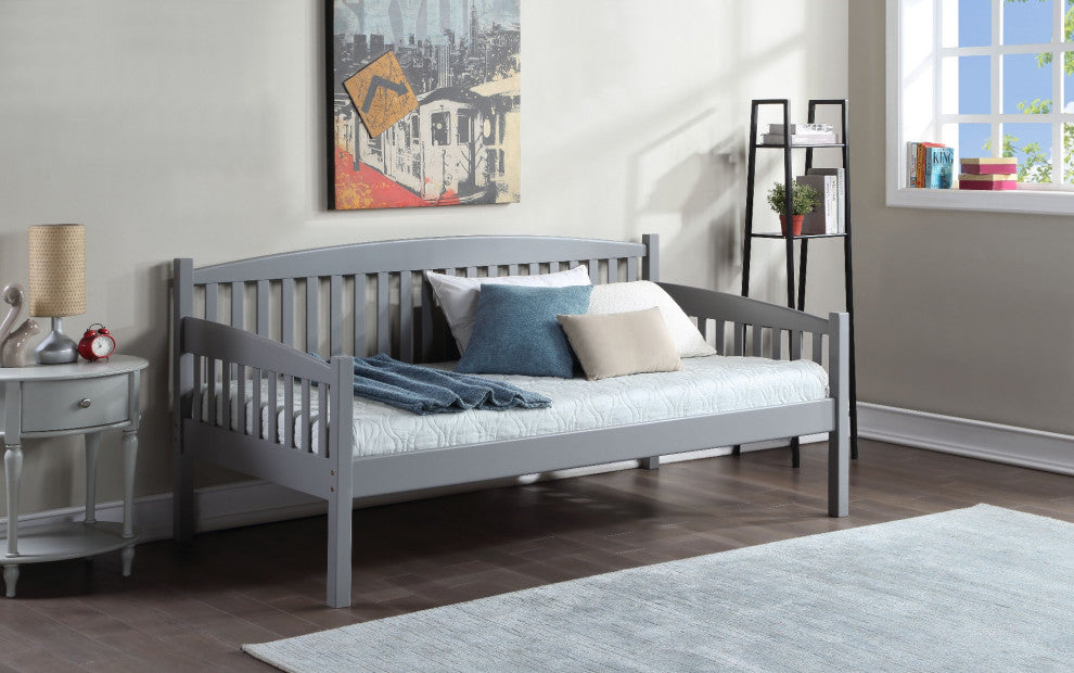 Julianna Vertical Slats Daybed, Gray