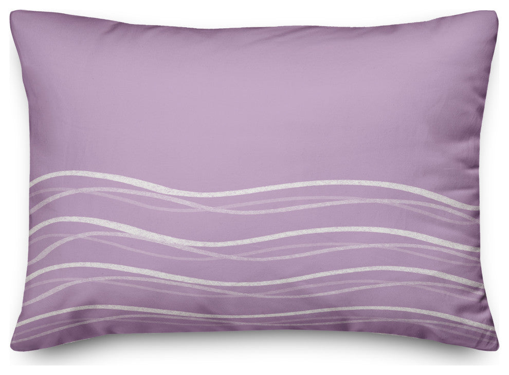 Purple Wavy Lines 20x14 Spun Poly Pillow