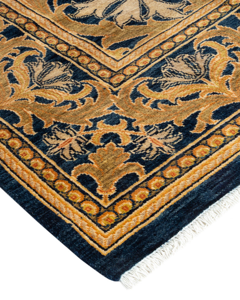 Ottoman, One-of-a-Kind Hand-Knotted Area Rug Navy, 6' 1" x 9' 1"