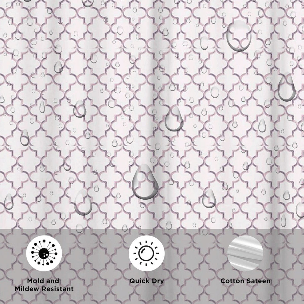 Ogee Purple Elsa Shower Curtain, 72"x72"