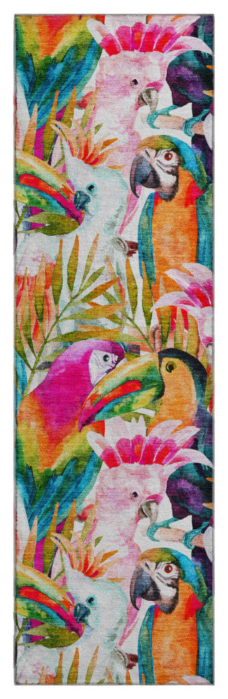 Addison Premium Washable Mayfield AMF200 Multi 2'3" x 7'6" Runner Rug