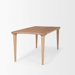 Suvan 84"L Light Brown Rectangular Oak Wood Dining Table