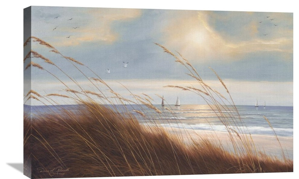 "Sailboat Breezeway" Stretched Canvas Giclee by Diane Romanello, 30"x20"
