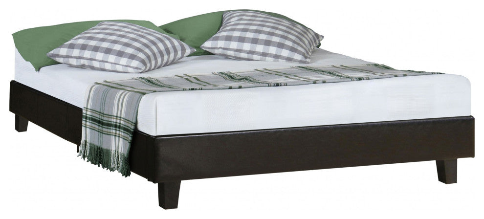 Black Platform King Bed With Two Nightstands