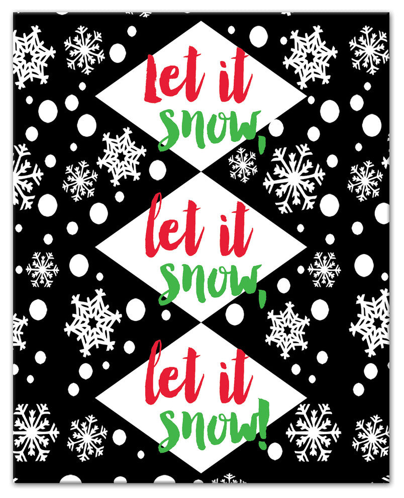Let it Snow Canvas Wall Art, 16"x20"