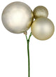 Vickerman N193138 18" Champagne Ball Ornament Christmas Pick