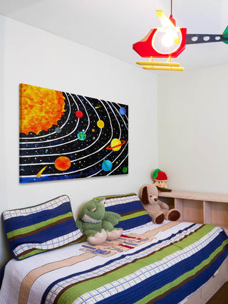 Marmont Hill, "Solar System Black" by Nicola Joyner on Wrapped Canvas, 45x30