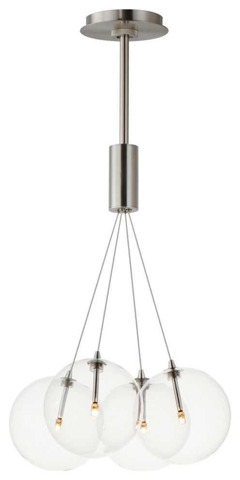 ET2 E25084-18 Burst 4 Light 17"W LED Pendant - Satin Nickel