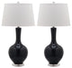 Safavieh Blanche Gourd Lamps, Navy, 32"H, Set of 2